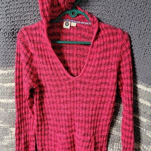 Roxy hooded knit sweater
